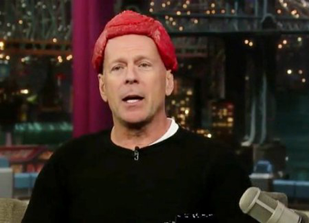 Bruce Willis Lady Gaga Meat Hat