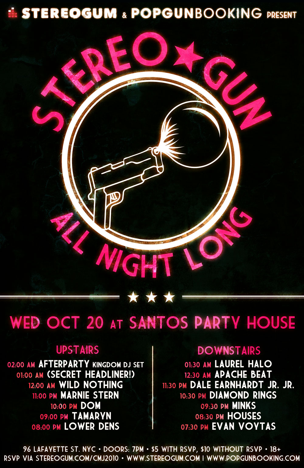 STEREO★GUN 2010: All Night Long Flyer