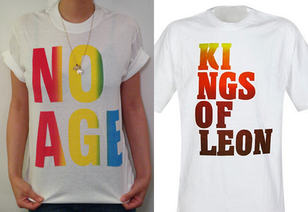No Age vs Kings Of Leon Rainbow Shirts
