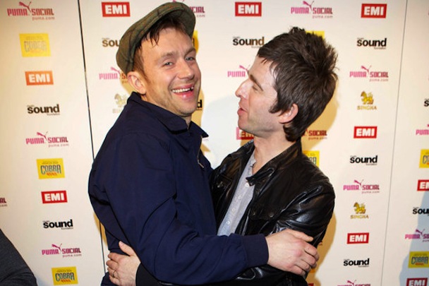 Damon Albarn and Noel Gallagher