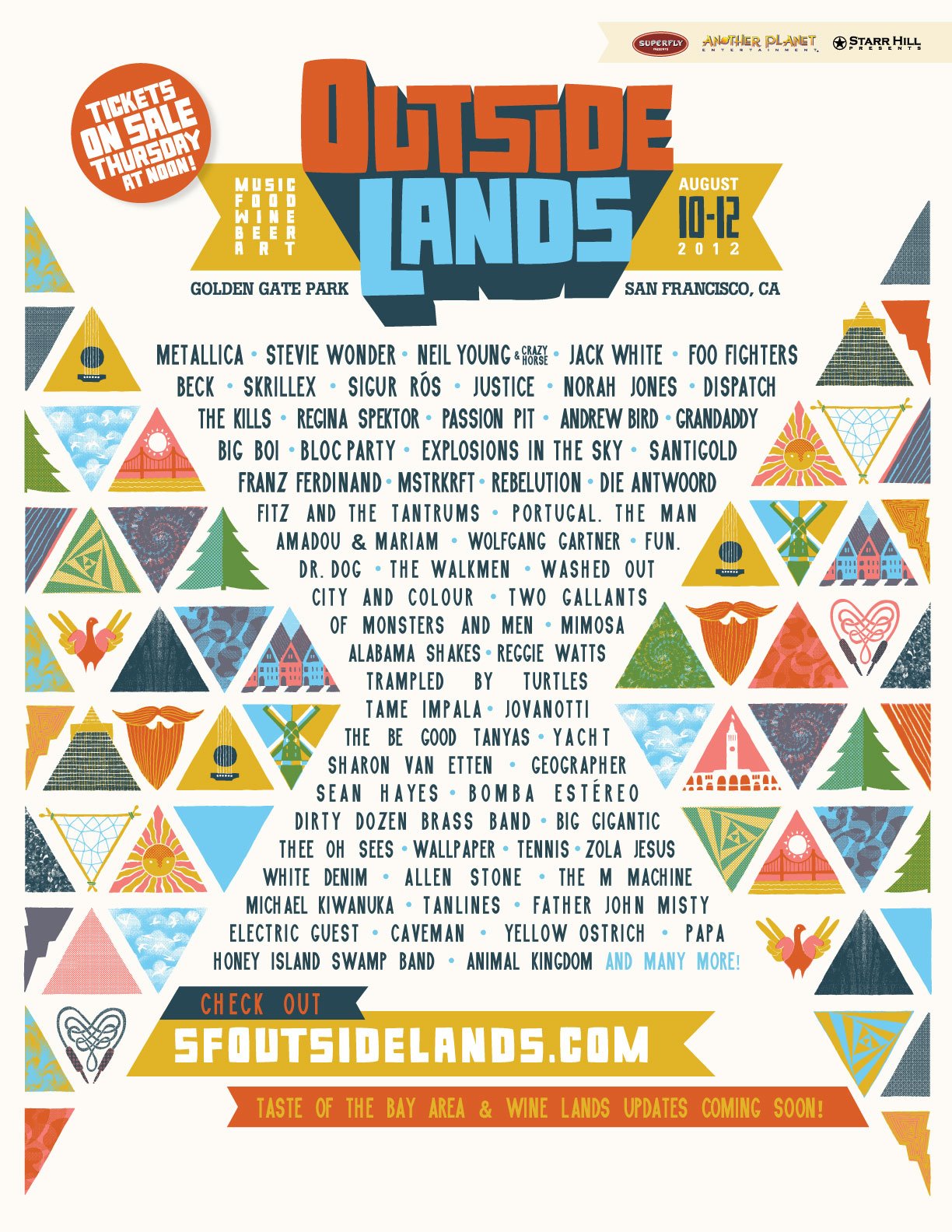 Outside Lands 2012 Lineup