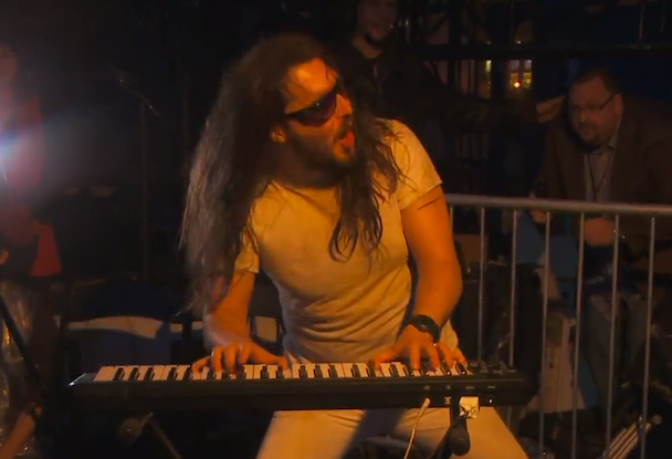 Watch Andrew WK Play One Million Volt Keyboard Solo With David Blaine