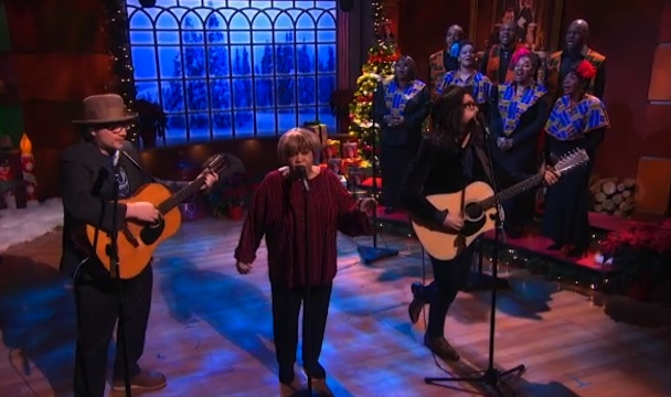 Jeff Tweedy, Mavis Staples, Sean Lennon On The Colbert Report