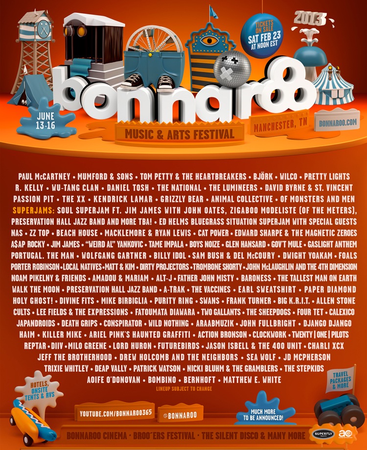 Bonnaroo 2013 Lineup