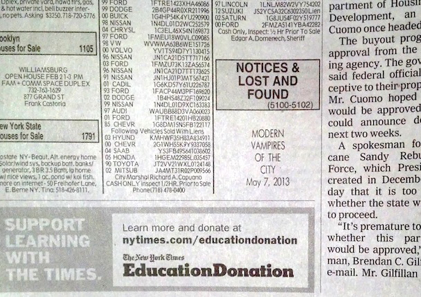 Modern Vampires Of The City ad