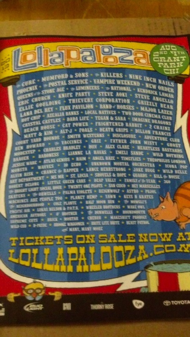 Lollapalooza 2013 Lineup