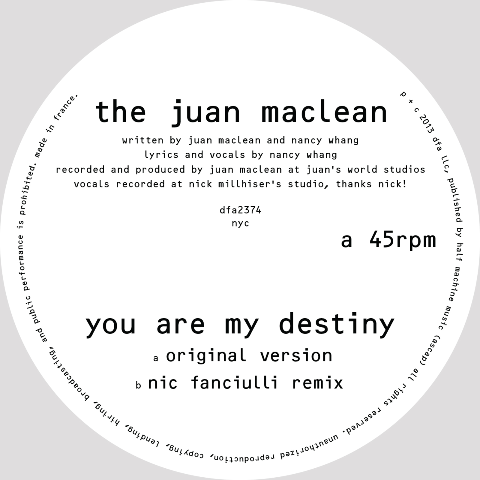 The Juan Maclean - "You Are My Destiny"
