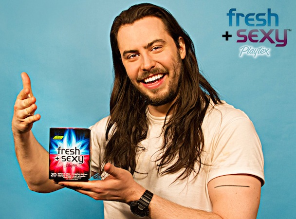 Andrew WK Is The Face Of Playtex Wipes