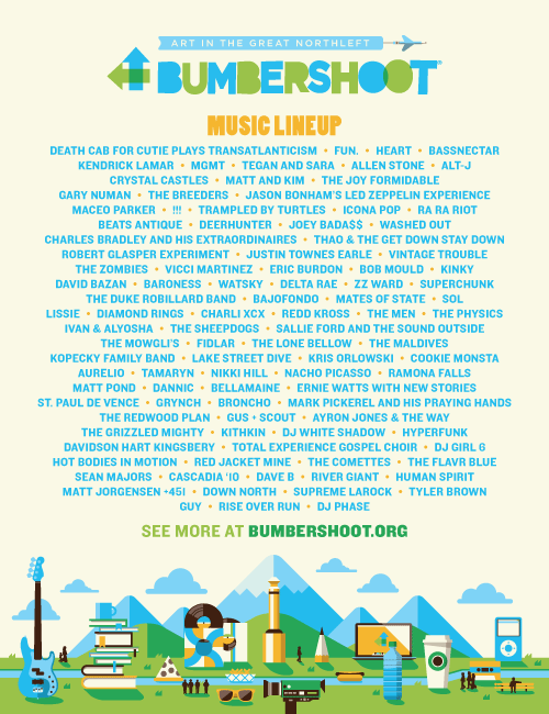 Bumbershoot 2013 Lineup