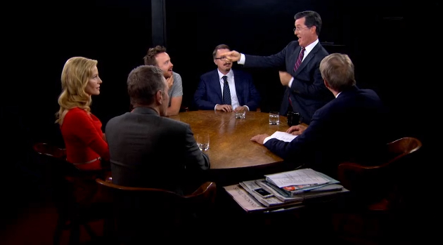Stephen Colbert "Get Lucky" on Charlie Rose