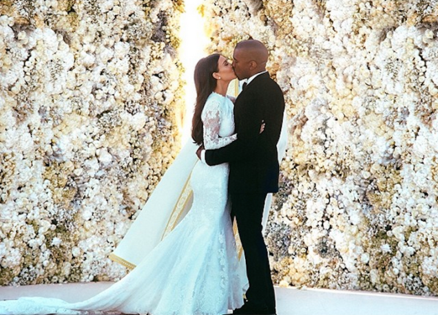 Kanye West wedding photo