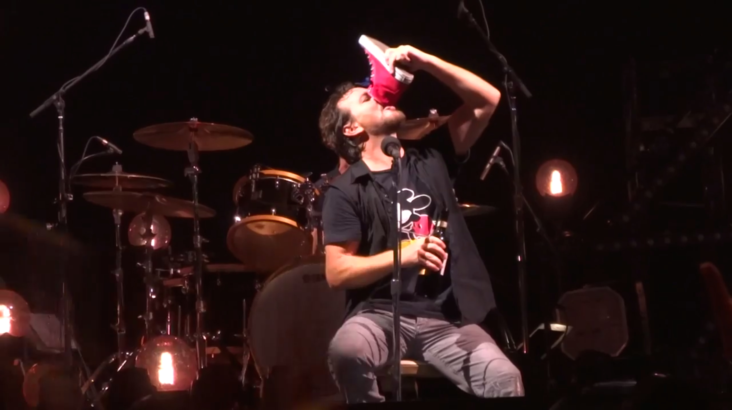 Watch Eddie Vedder Drink From A Fan's Shoe