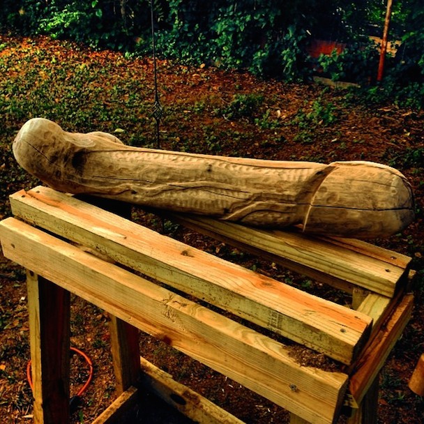 Mastodon's Brent Hinds Carved A Giant Wooden Mastodong