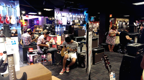 Hell On Earth Discovered In Times Square Guitar Center