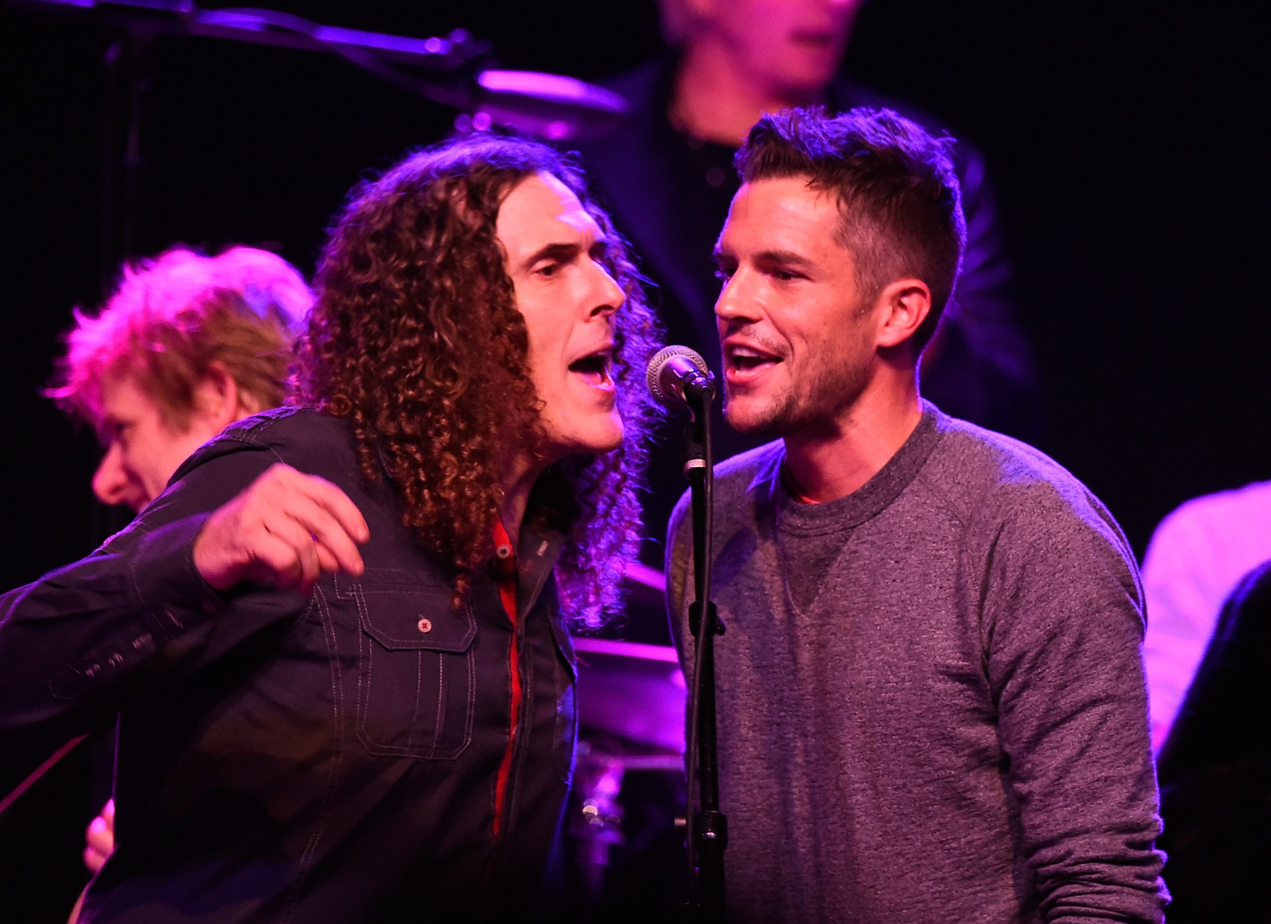 Weird Al Yankovic and Brandon Flowers at George Fest, via Getty