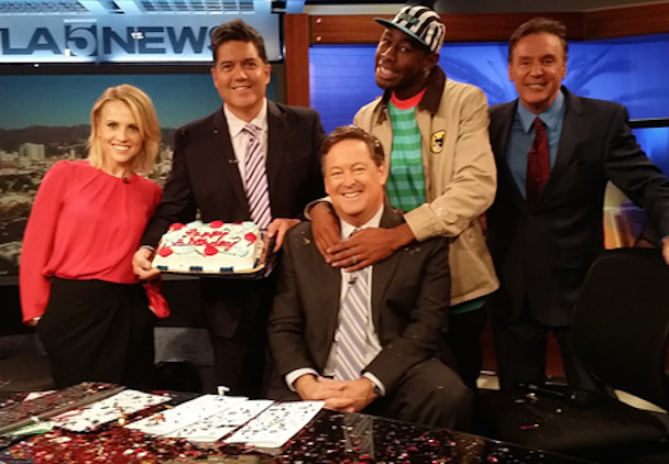 Watch Tyler, The Creator Turn An Unremarkable TV News Interview Into A Surprise Birthday Bash (But It Wasn't Anyone's Birthday)