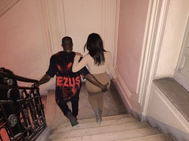 Kanye West and Kim Kardashian