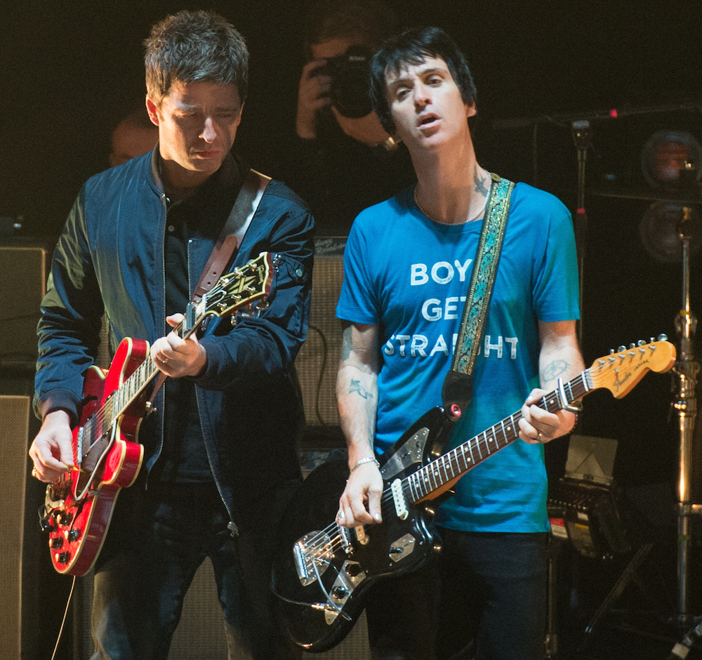 Noel Gallagher And Johnny Marr At The Brixton Academy