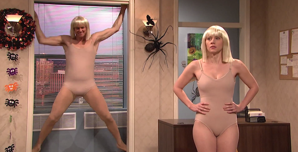 Watch SNL's "Chandelier" Halloween Party Sketch With Jim Carrey & Iggy Azalea