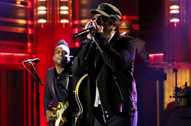 Watch Jimmy Fallon Impersonate Bono, Play "Desire" With The Roots In U2's Absence