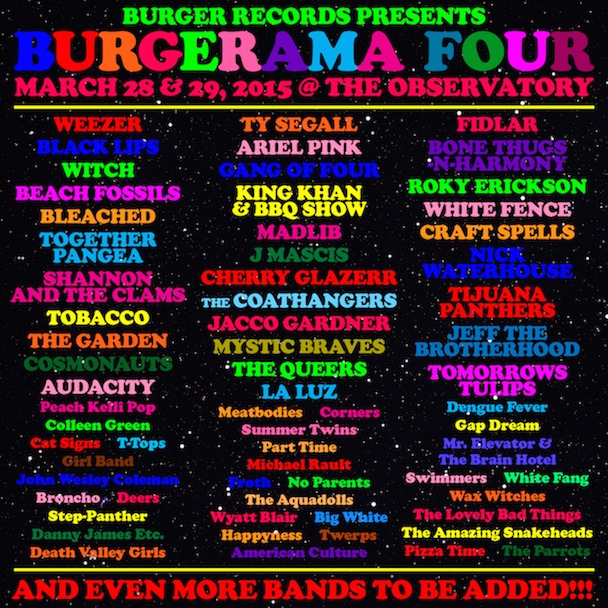 Burgerama Four Lineup