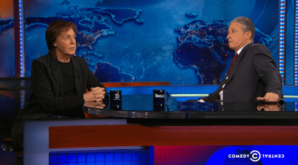 Watch Paul McCartney Joke Around With Jon Stewart On The Daily Show