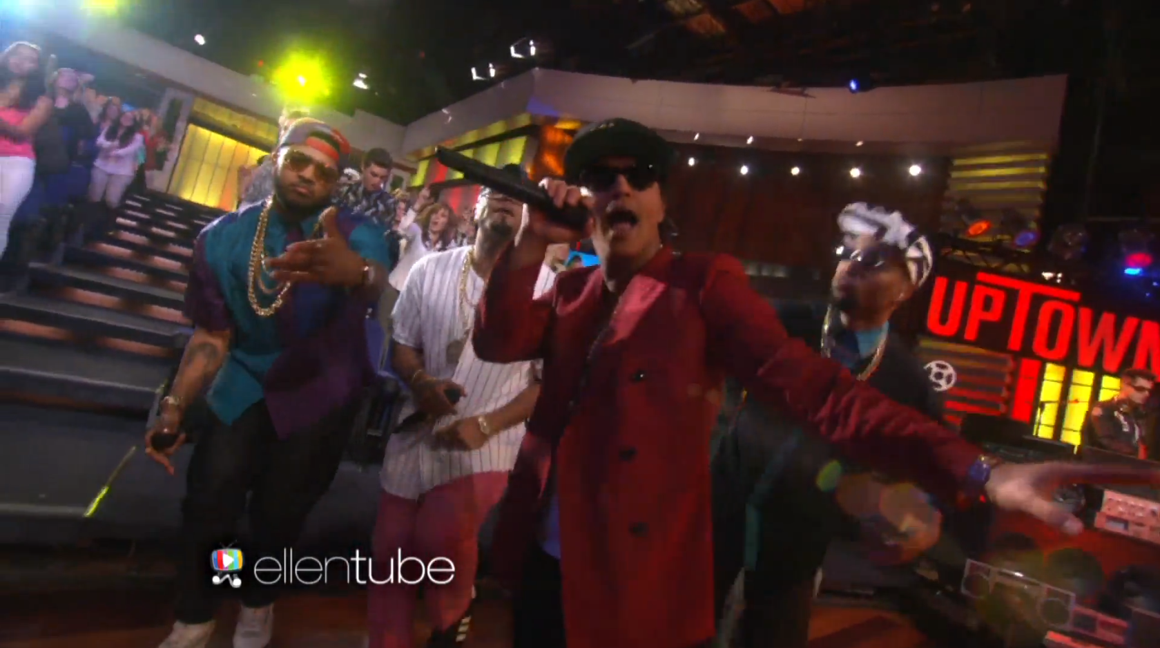 Watch Mark Ronson \u0026 Bruno Mars Funk Up Ellen's Studio Audience, image size:1680x938