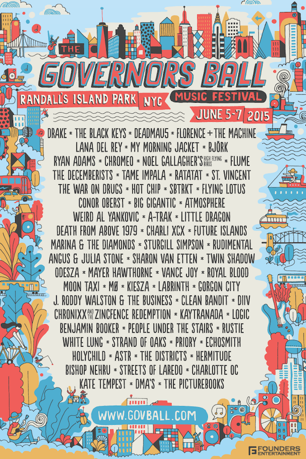 Governors Ball 2015 Lineup