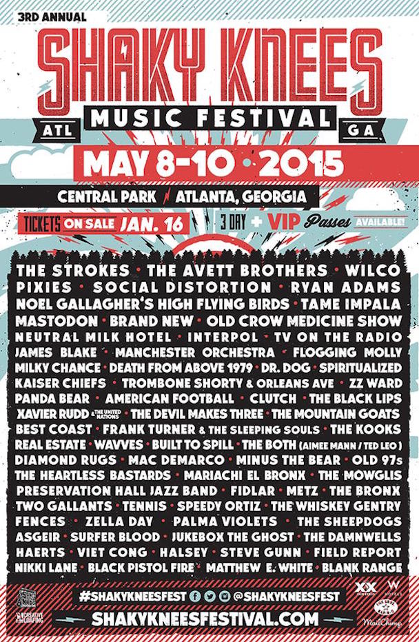 Shaky Knees 2015 Lineup