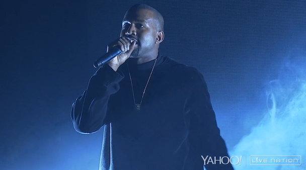 Watch Kanye West Perform, Denounce Nike At Big Sean's Yahoo! Live Concert