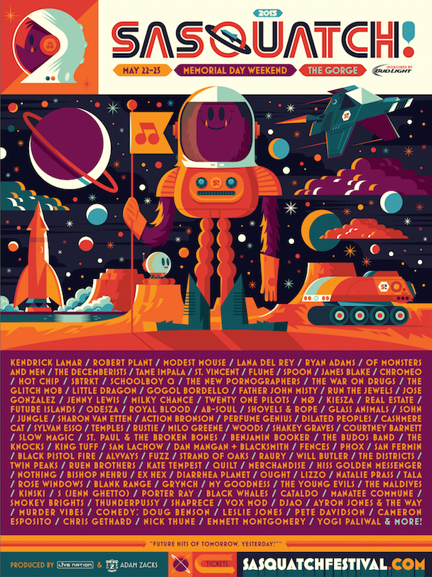Sasquatch! 2015 Lineup