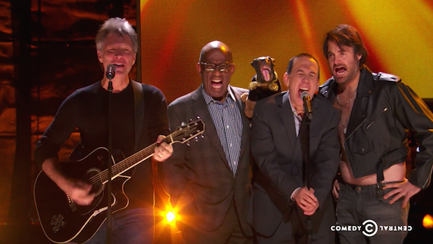 Watch Jon Bon Jovi And Will Forte Do "Wanted Dead Or Alive" At Night Of Too Many Stars