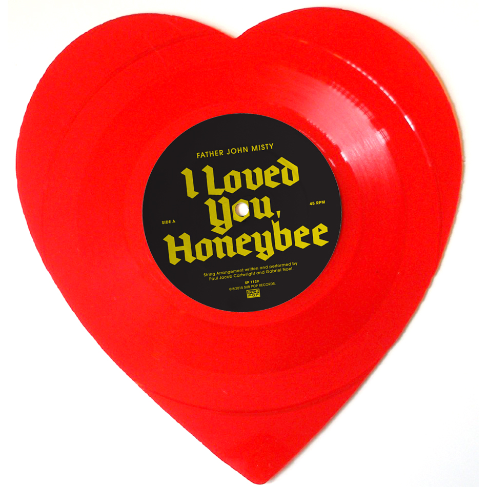 I Loved You Honeybee Father John Misty Heart-Shaped Vinyl