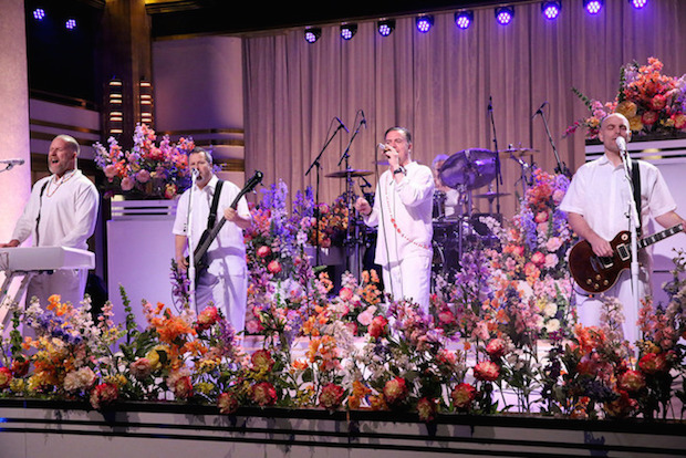 Watch Faith No More Perform "Superhero" Dressed In All-White On Fallon