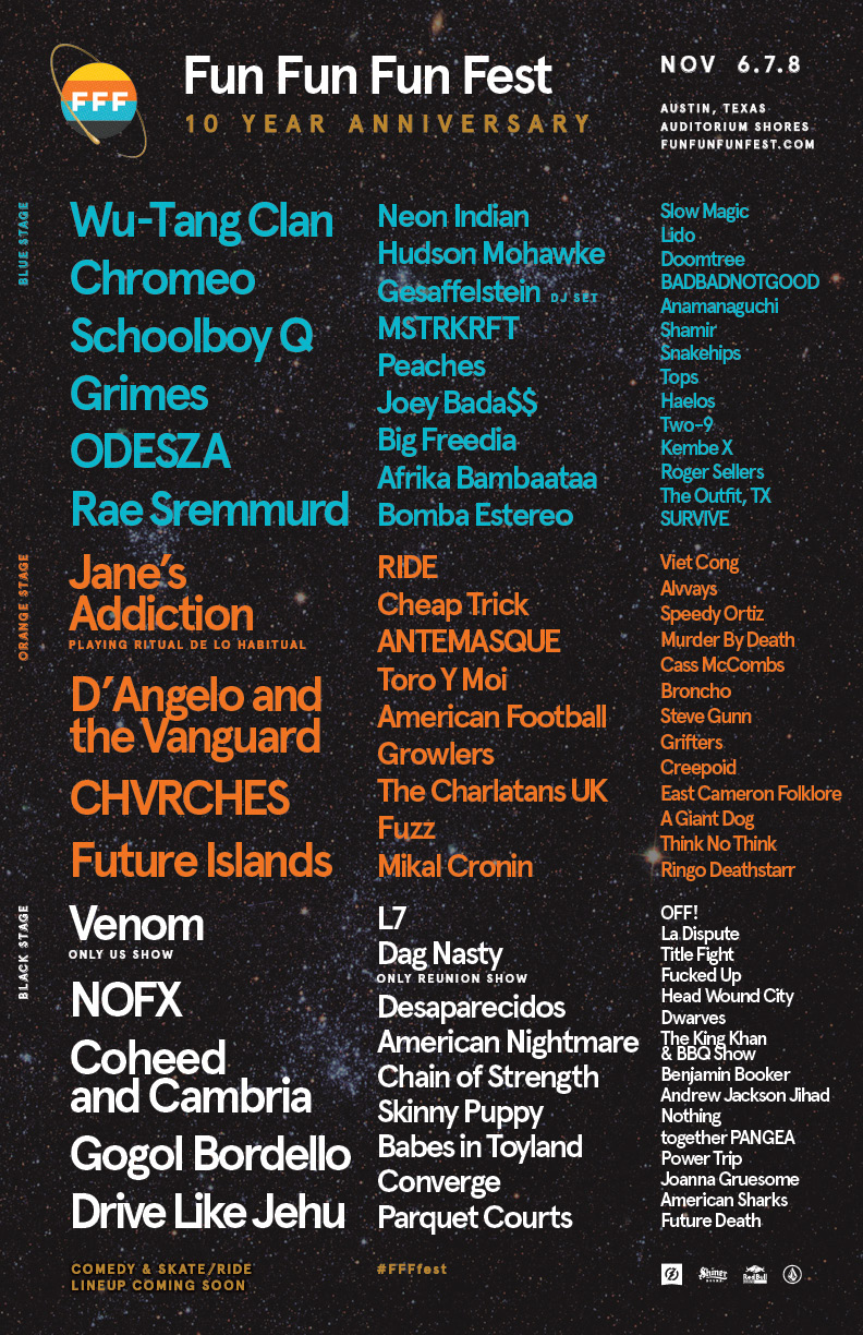 Fun Fun Fun Fest 2015 Lineup