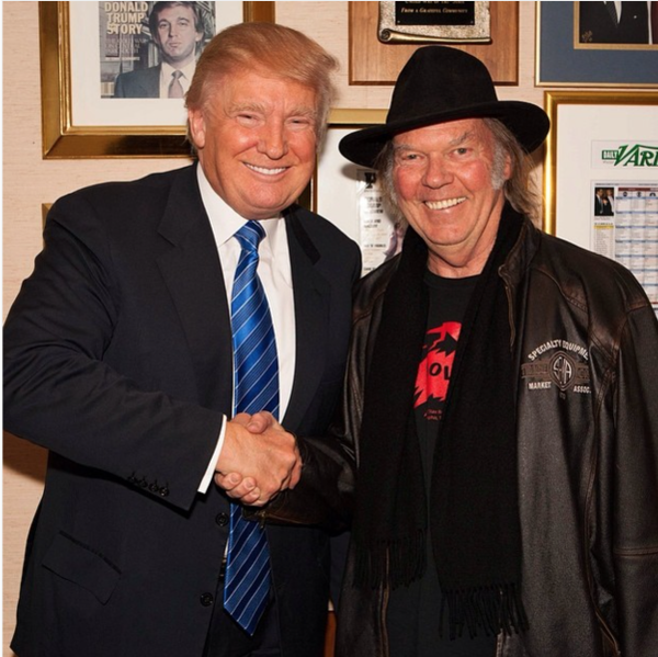 Donald Trump and Neil Young