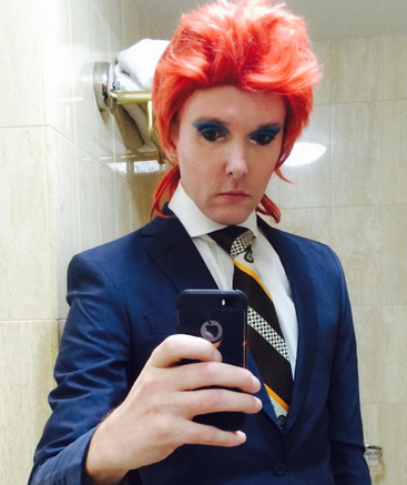 Professor Transforms Into David Bowie