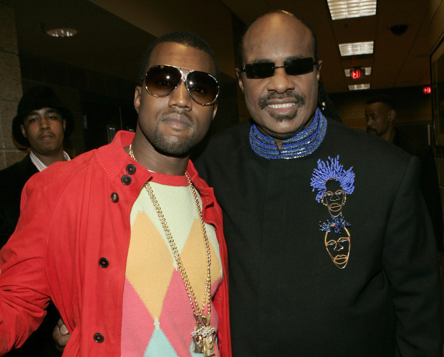Kanye West and Stevie Wonder