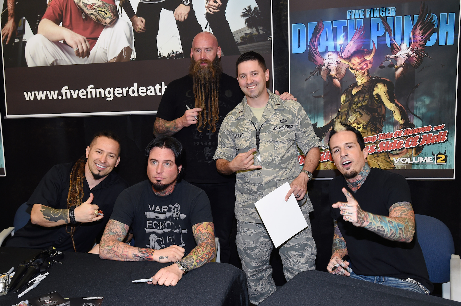 Five Finger Death Punch Visits Nellis AFB To Raise PTSD Awareness