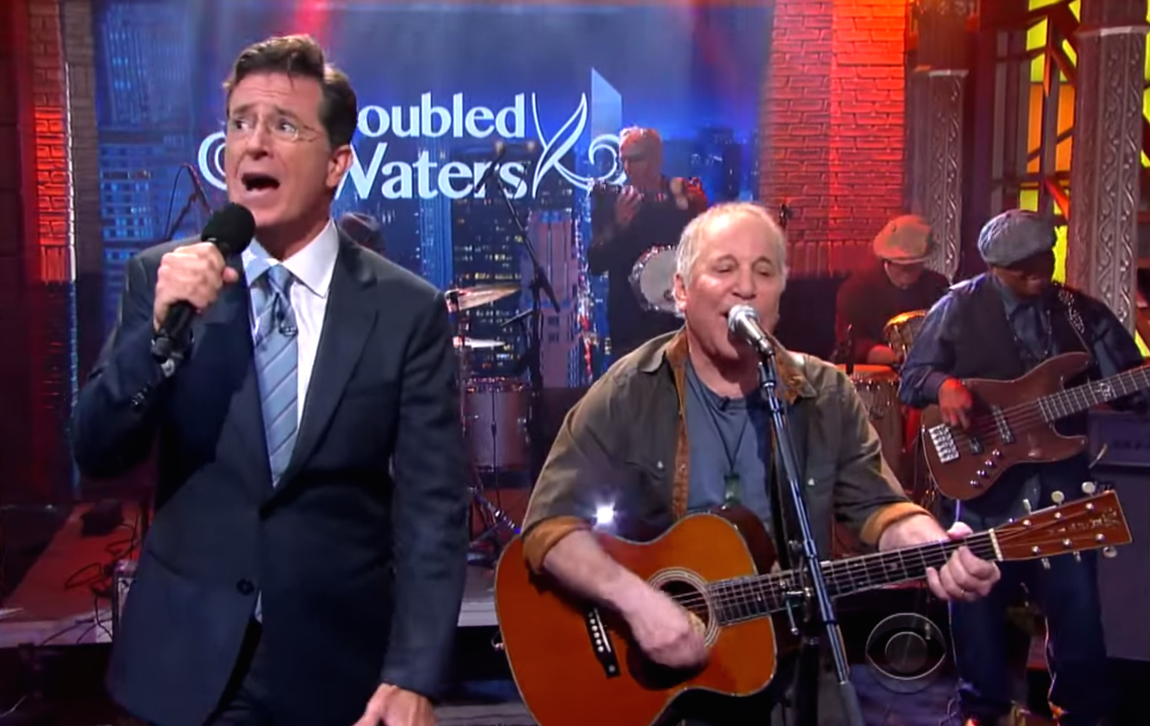 Watch Accurate Paul Simon Tribute Close Out Stephen Colbert's First Week