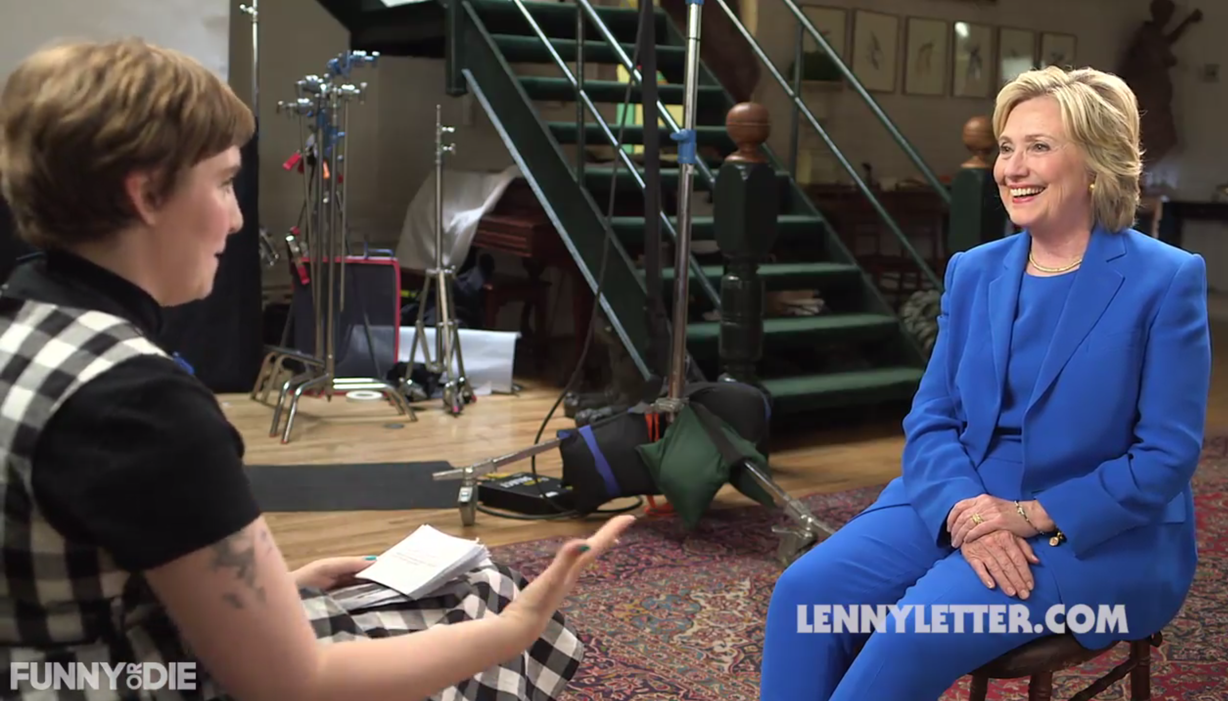 Lena Dunham Asked Hillary Clinton About Lenny Kravitz's Penis
