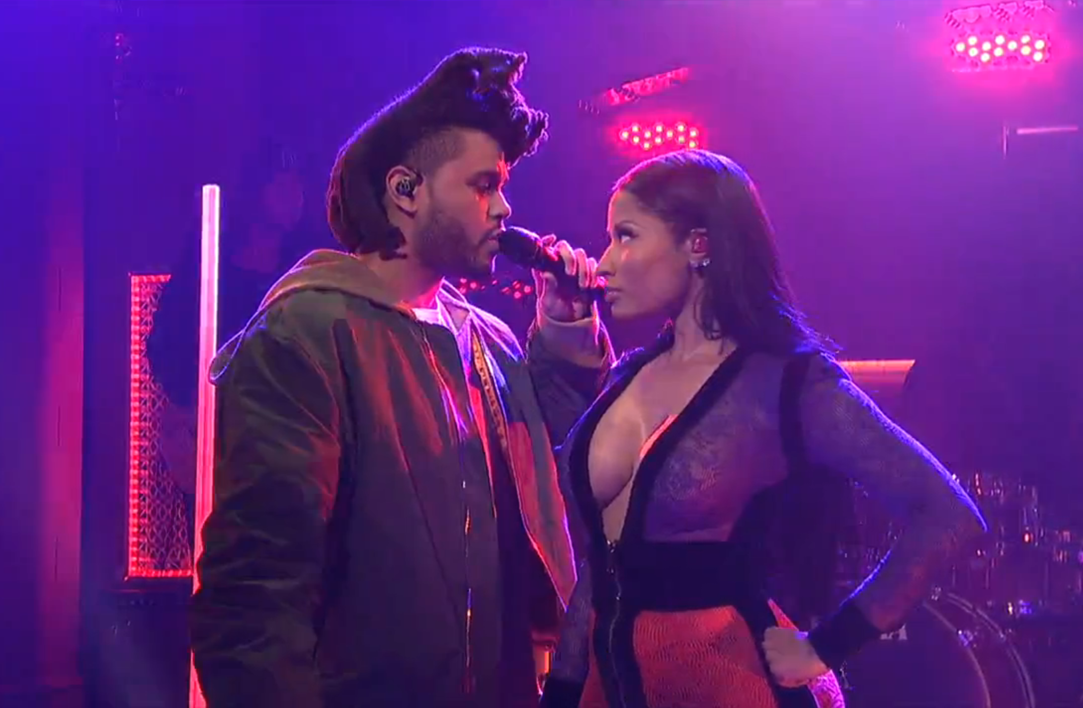 Hear The Weeknd's "The Hills" Remixes With Eminem & Nicki Minaj, Watch His Return To SNL