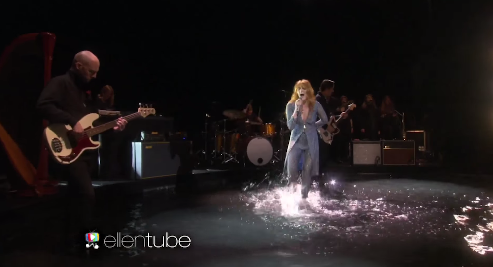 Watch Florence + The Machine Perform "Ship To Wreck" In A Pool Of Water On Ellen