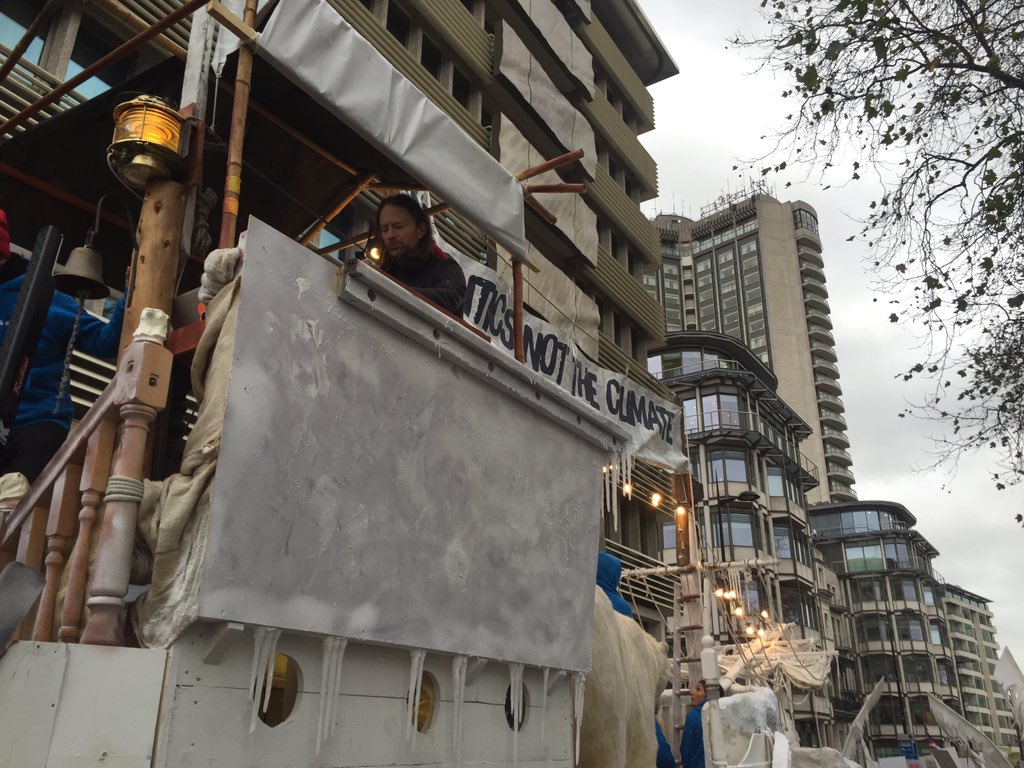 Thom Yorke DJs People's March For Climate In London