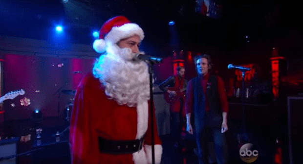 Watch The Killers Perform "Joel The Lump Of Coal" With Jimmy Kimmel