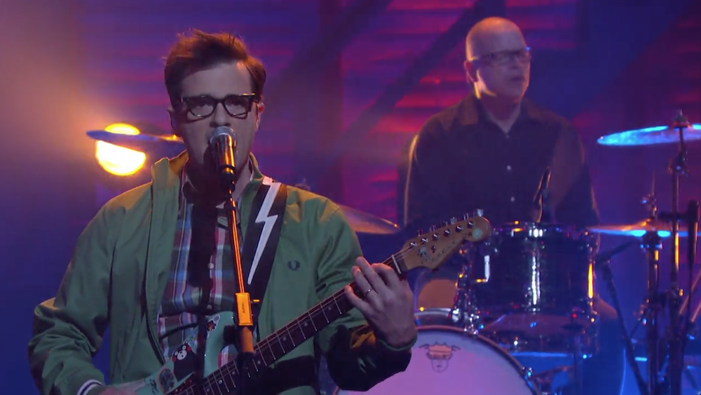 Watch Weezer Perform "Thank God For Girls" On Conan