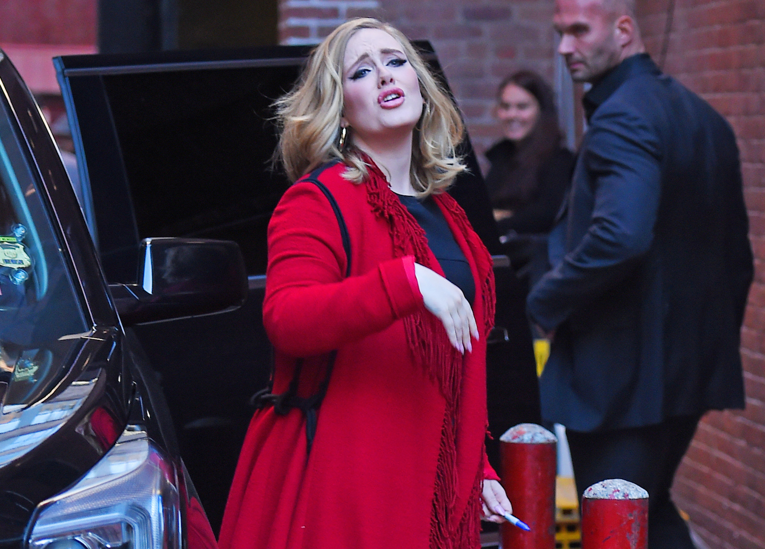 Adele leaving Joe's Pub Theatre in NYC 11/20/2015