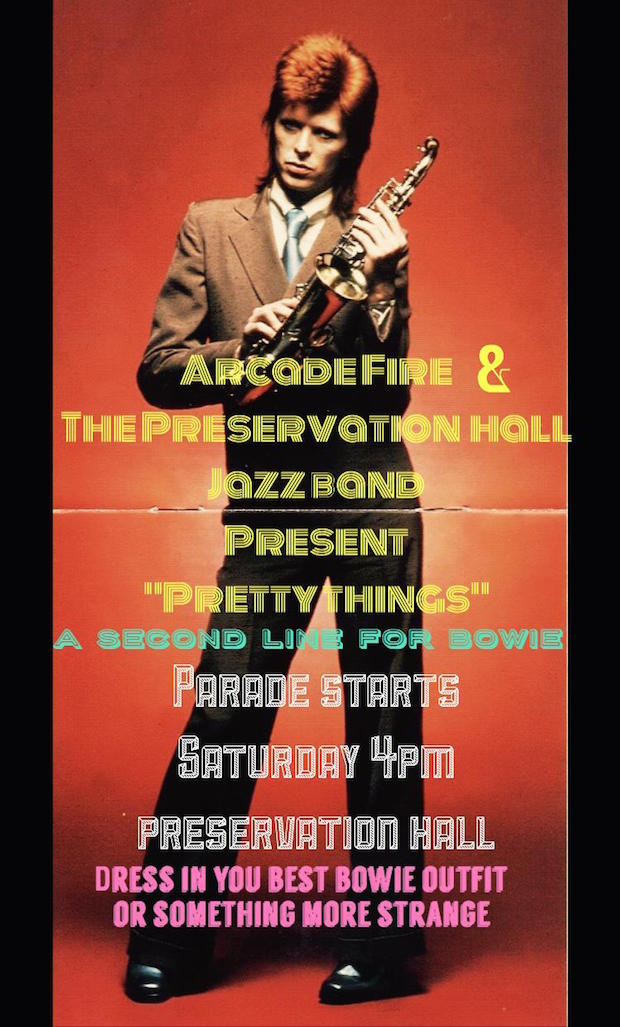 Arcade Fire & Preservation Hall Jazz Band Announce A Second Line For Bowie This Weekend