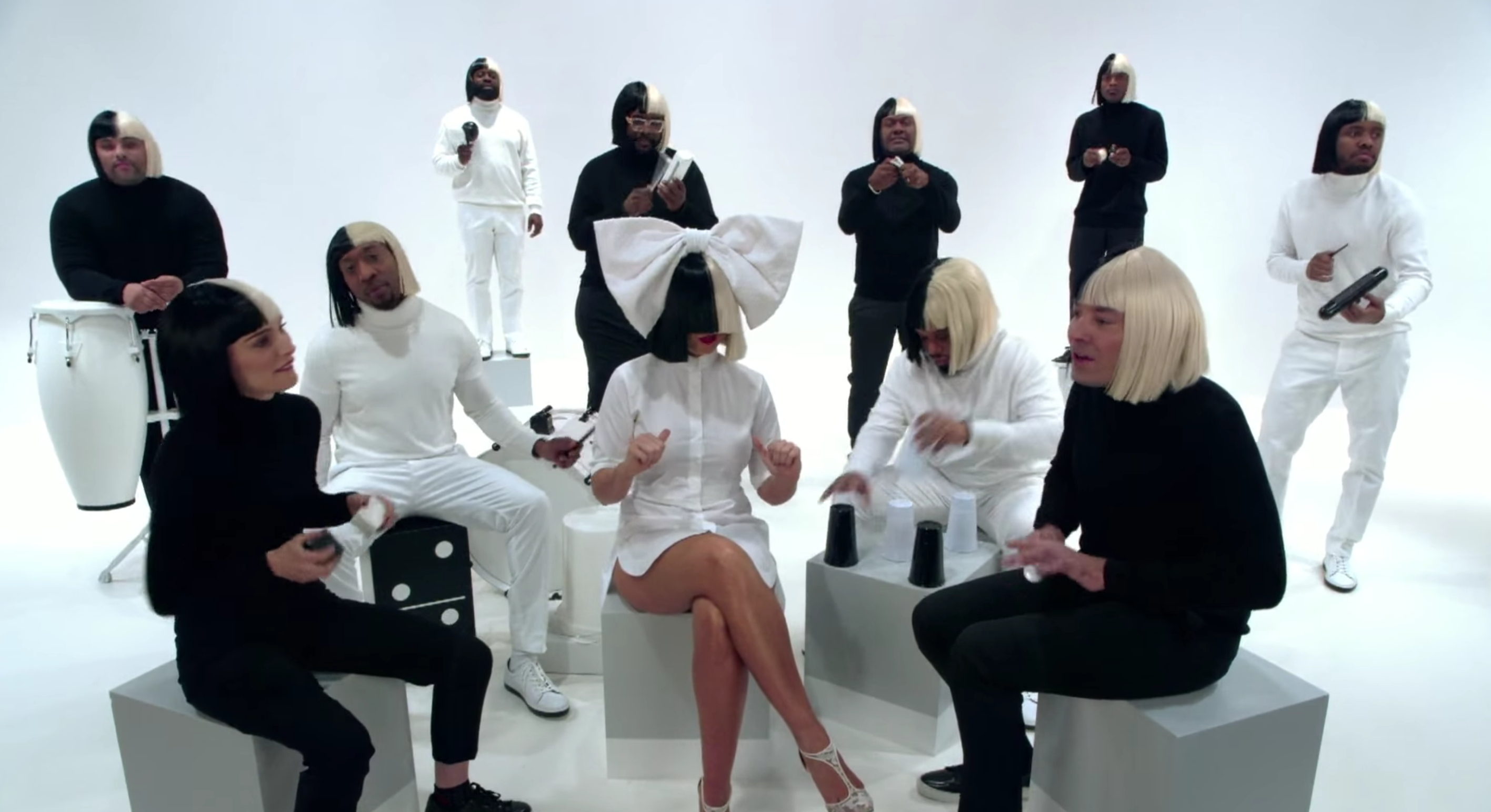 Watch Sia, Natalie Portman, & Jimmy Fallon Sing "Iko Iko"