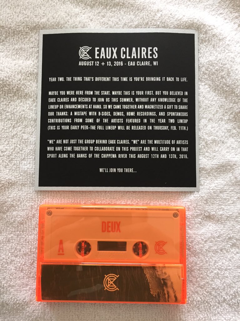 Eaux Claires 2016 Lineup Cassette Teases Justin Vernon With James Blake, Bruce Hornsby, National & Arcade Fire Members, More